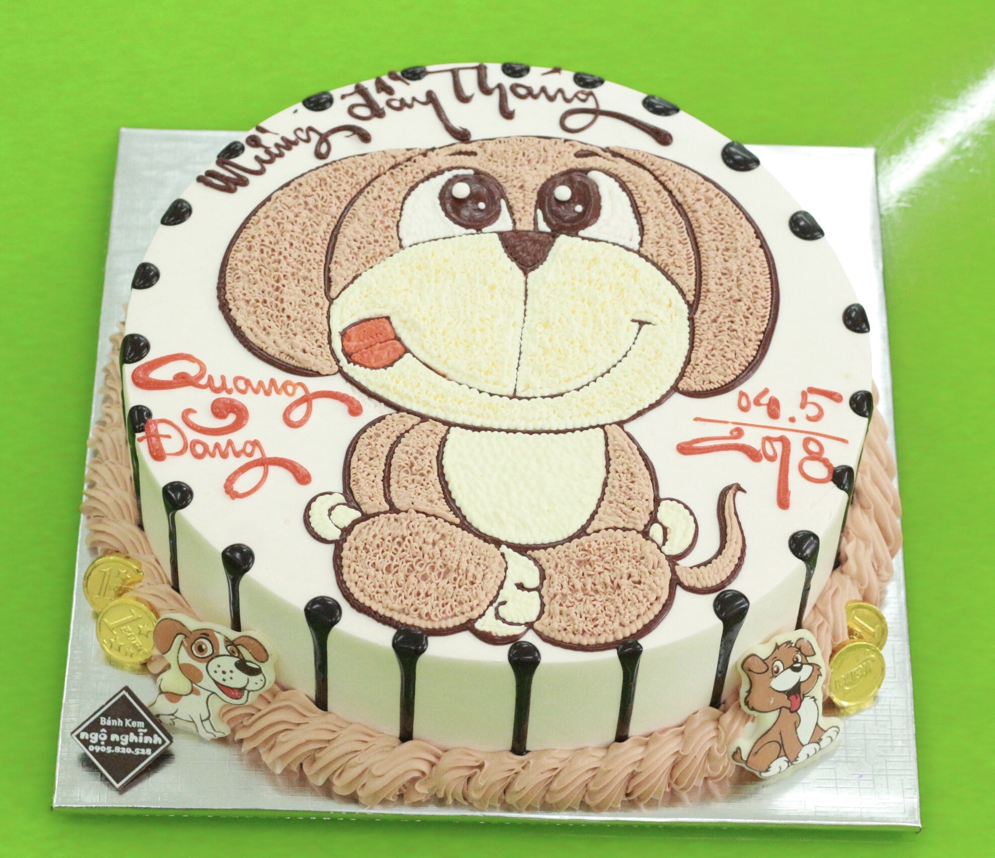 Bánh sinh nhật tạo hình đơn giản dành tặng cho ông bà (Mẫu 49643) -  FRIENDSHIP CAKES & GIFT