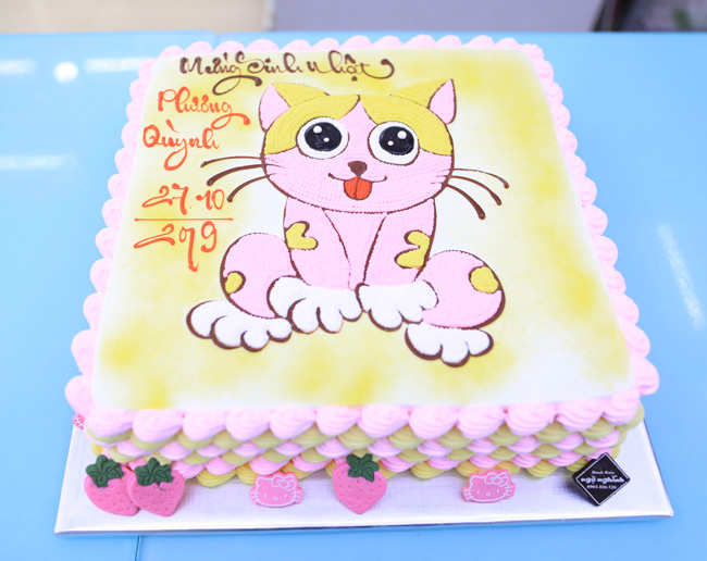 Bánh Sinh Nhật Vẽ Hình 3D Con Mèo Tuổi Mẹo Màu Hồng Dễ Thương Tặng Bé Gái |  Bánh Kem Ngộ Nghĩnh